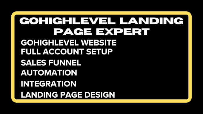 Gig Preview - Design, fix gohighlevel website, gohighlevel sales funnel, ghl automation