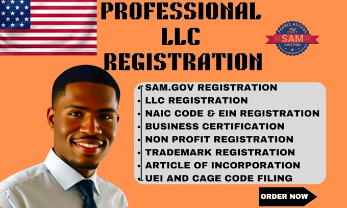 Gig Preview - Register sam gov uei, close ein, itin, cage code, US llc for non USA residence