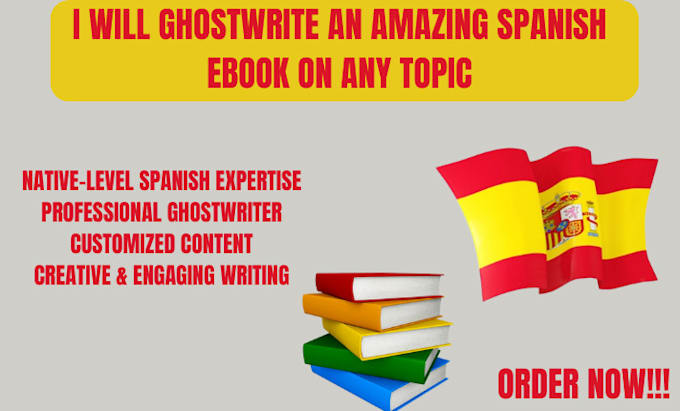 Gig Preview - Write and ghostwrite an amazing spanish ebook on any topic