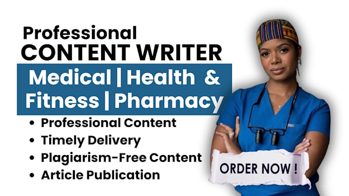 Gig Preview - Write website or video content for your new medical and health site