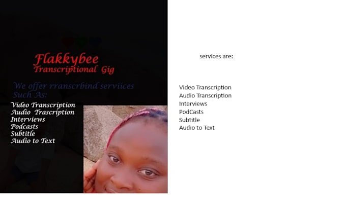 Gig Preview - Transcribe your video, audio, phone calls podcast, to an editable text