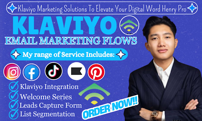 Gig Preview - Setup klaviyo email marketing campaign, klaviyo flows, and do shopify marketing