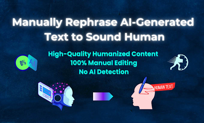 Gig Preview - Rephrase ai generated content into human written text