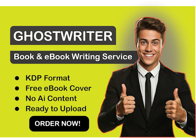 Gig Preview - Ghostwrite nonfiction ebook, non fiction book ghostwriter, ebook writer