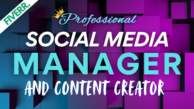 Gig Preview - Be your social media marketing manager and content creator