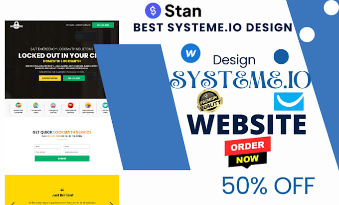 Gig Preview - Do systeme io sales funnel systeme io website systeme io landing page systeme io