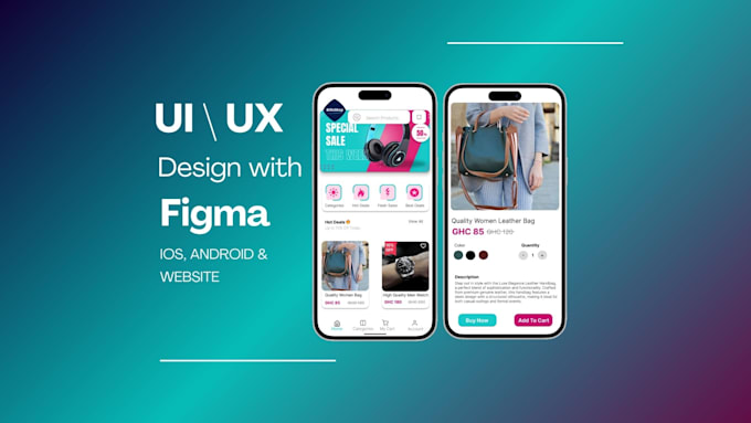 Gig Preview - Design a stunning UI UX for your mobile or web app