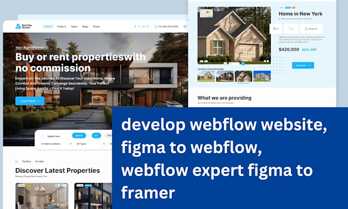 Gig Preview - Develop webflow website, figma to webflow, webflow expert figma to framer