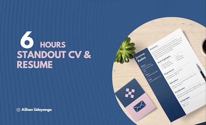 Gig Preview - Design your standout resume or cv to land your dream job