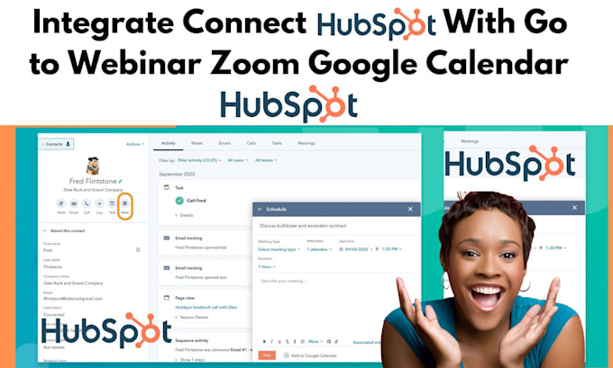 Gig Preview - Integrate connect hubspot with go to webinar zoom google calendar hubspot