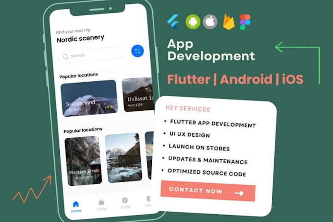 Gig Preview - Build toptier flutter flow, flutter app flutterflow bubble app, ios mobile app