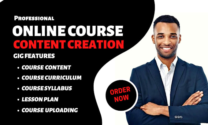 Gig Preview - Do online course content, ppt, ecourse syllabus, workbook, video course creation