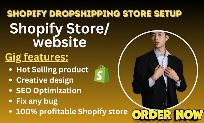 Gig Preview - Create high converting shopify dropshipping store and shopify website