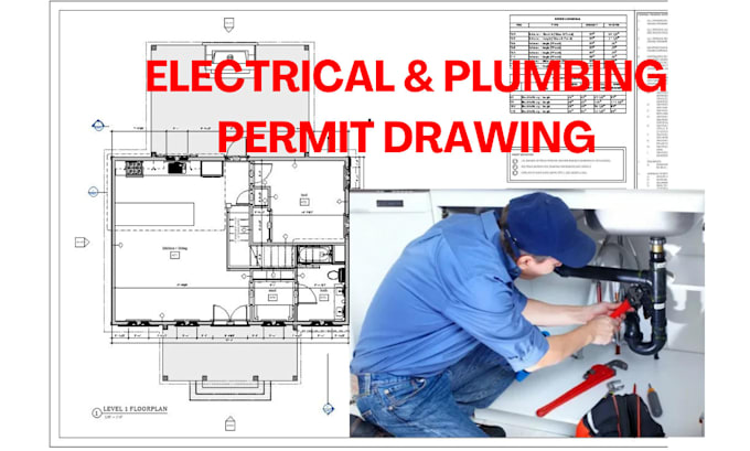 Gig Preview - Design city permit plans for electrical, plumbing, mep, hvac drawing in autocad