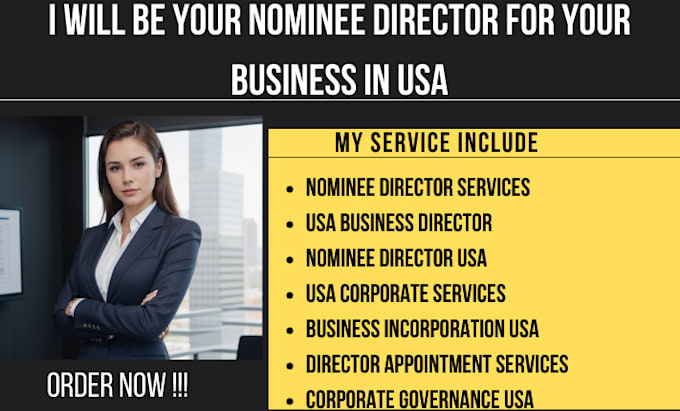 Bestseller - be your nominee director for your business in usa