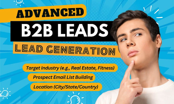 Gig Preview - Do advanced b2b lead generation email list for any business niche