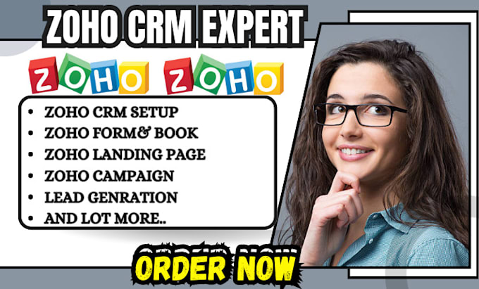 Gig Preview - Design zoho landing page zoho crm zoho book zoho one zoho campaign zoho bigin