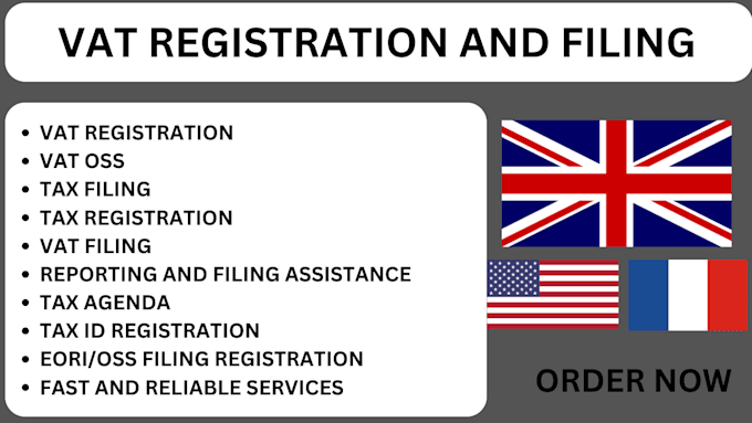 Gig Preview - Do vat oss registration and tax filling uk, germany, spain, italy and france