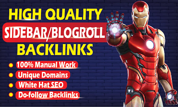 Gig Preview - Create high da50 homepage sidebar blogroll footer SEO dofollow backlinks