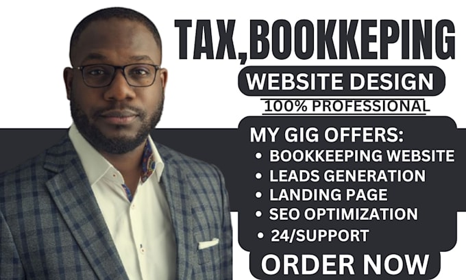 Gig Preview - Create bookkeeping website tax website finance website accounting website