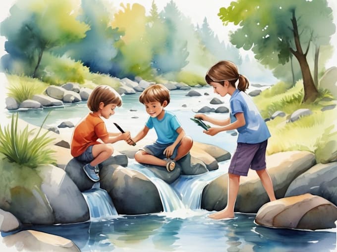 Gig Preview - Illustrate 3d children story book illustration, kids kdp illustration watercolor