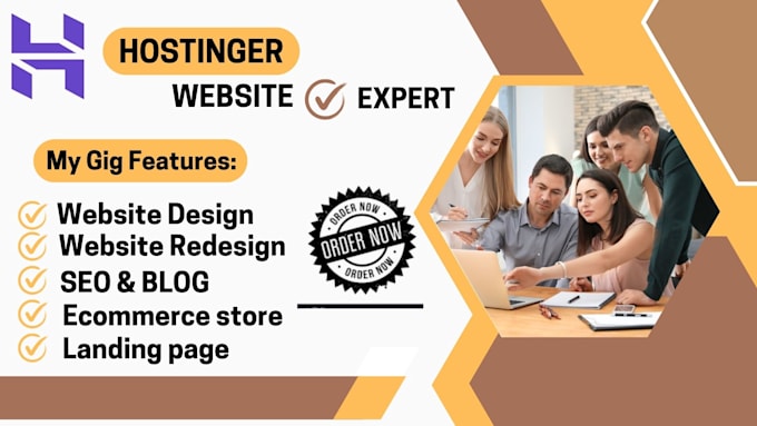 Gig Preview - Hostinger website design, hostinger design, wordpress on hostinger website