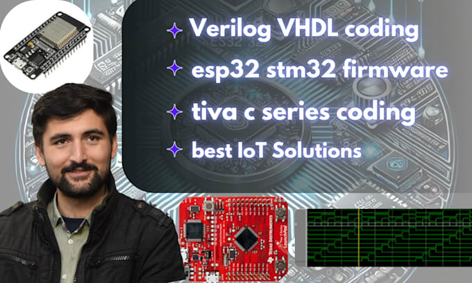 Gig Preview - Do esp32 tiva c msp430 esp8266 nrf52 and vhdl verilog coding