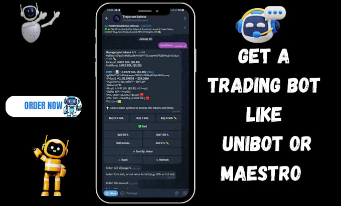 Bestseller - build tg trading bot unibot, measro, loobot, bonkbot, solereum troganonsol tabi