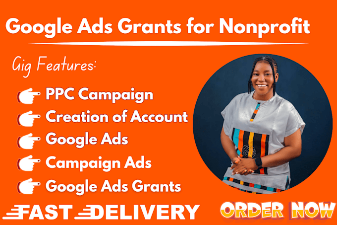 Gig Preview - Setup google ads grant, create converting fundraising ads