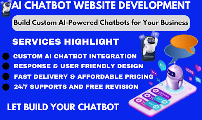 Gig Preview - Develop automated ai chatbot website using  manychat freshchat landbot uchat