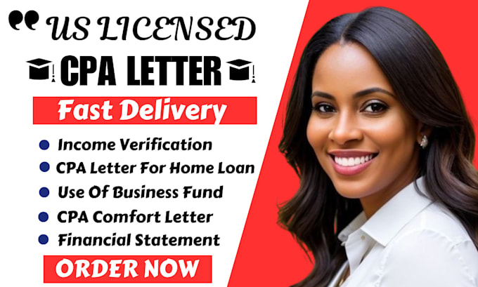 Bestseller - write verified US CPA letter writing financial statement mortage letter writing