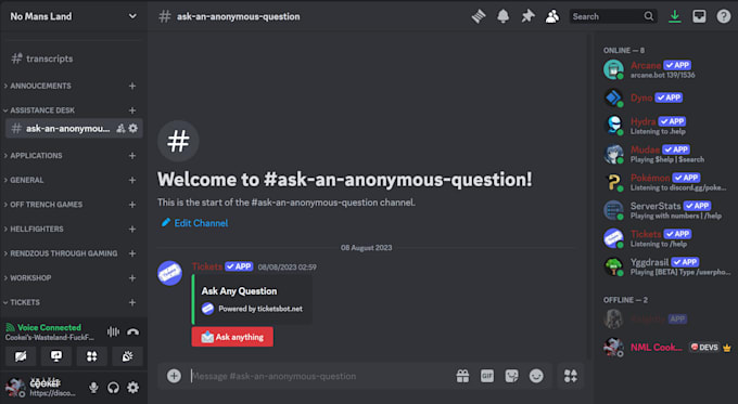 Bestseller - make you a discord server including bots and 50 members