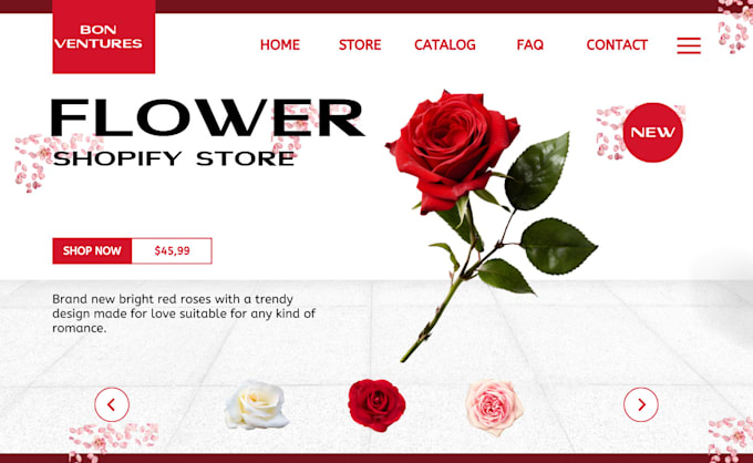 Gig Preview - Design responsive flower store, florist website, gift store