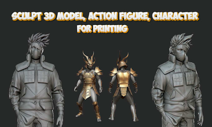 Gig Preview - Sculpt 3d model, toys, action figure and character for 3d printing and rendering