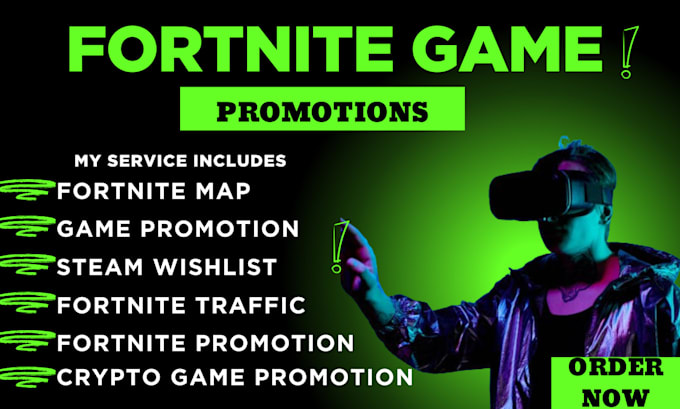 Gig Preview - Do fortnite map promotion uefn fortnite game promotion for reblox, steam games