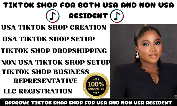 Gig Preview - Setup tiktok shop USA for USA and non USA resident tiktok affiliate marketing