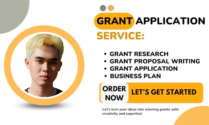 Gig Preview - Do grant research, grant writing, grant proposal application and business plan