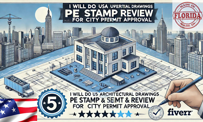 Bestseller - do all USA architectural drawings, pe stamp and review for city permit approval