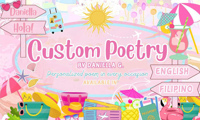 Gig Preview - Write custom poetry for any occasion