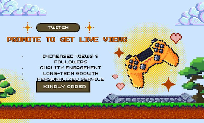 Bestseller - promote your twitch channel to bring active live views and followers