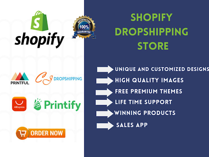 Gig Preview - Build a premium print on demand shopify store, pod store with printify