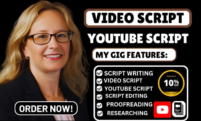 Bestseller - be your professional video scriptwriter youtube script writer script editing