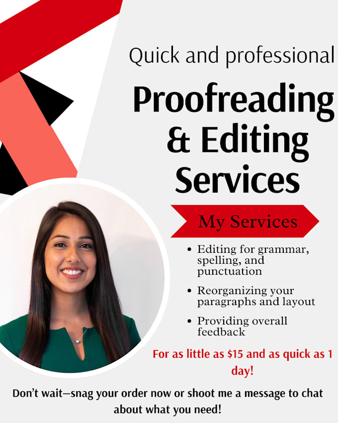 Gig Preview - Proofread your writing to ensure it is clear and compelling