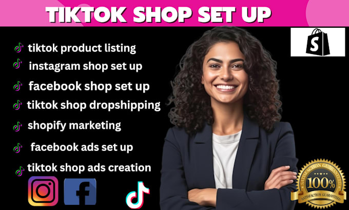 Gig Preview - Create tiktok shop, facebook shop, instagram shop, and do tiktok shop marketing