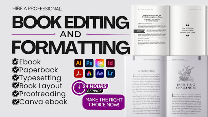 Gig Preview - Do book typesetting, formatting and layout book design for print and canva ebook