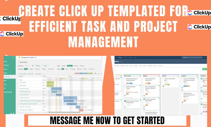 Gig Preview - Create click up templates for efficient task and project management