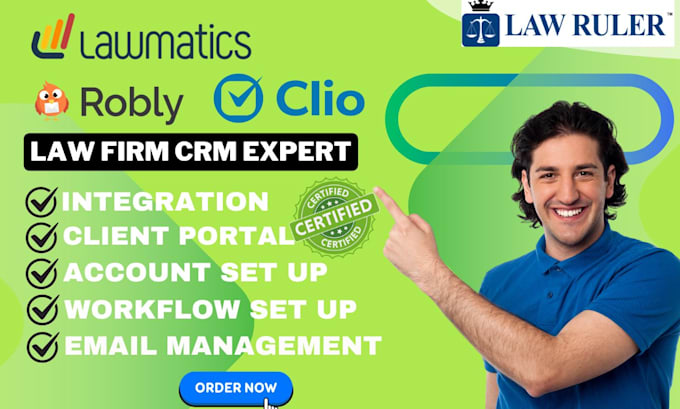 Gig Preview - Setup automations on law ruler, clio, ortto, atompark robly casepeer, lawmatic