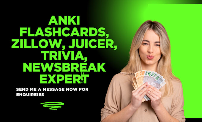 Gig Preview - Anki flashcards trivia zillow juicer curator studyblue kahoot