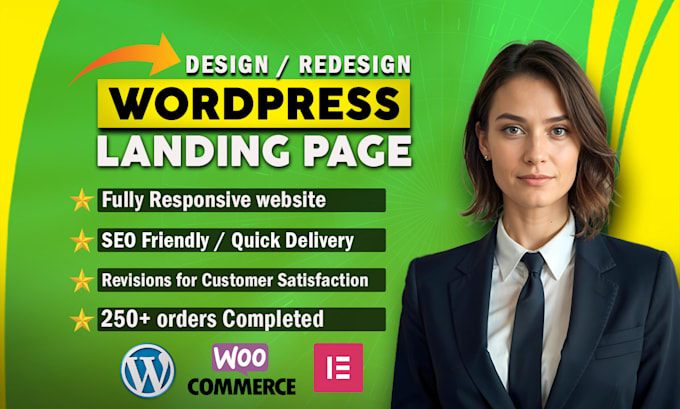 Gig Preview - Design a responsive and fast wordpress website for your business