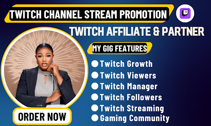 Gig Preview - Twitch promotion twitch channel viewers channel promotion twitch affiliate